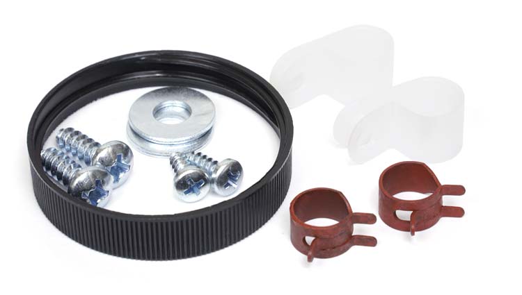 Coolant recovery tank kit components