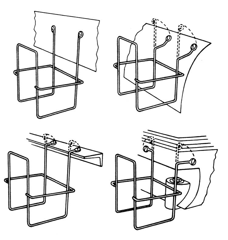 Coolant recovery tank diagram showing various mounting configurations